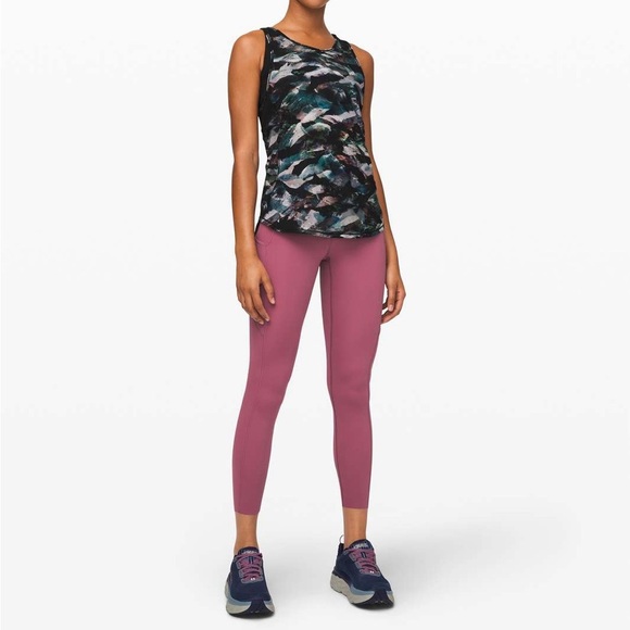 Lululemon Fast and Free Tight II 25" lNon-Reflective Nulux Plumful - Picture 7 of 9